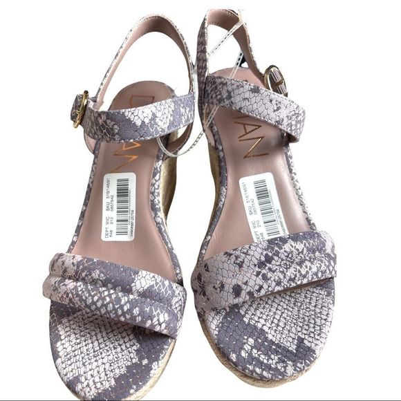 Deltan EVERLY Espadrille Wedges / Color Lilac Snake - Picture 6 of 11